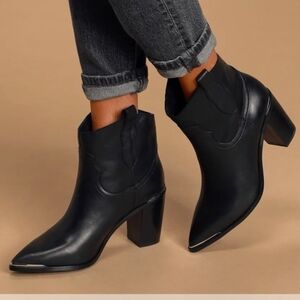 Steve Madden Black Ankle Booties